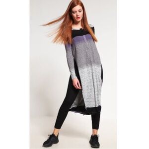 Free People Loretta maxi tunic size small grey combo NWT